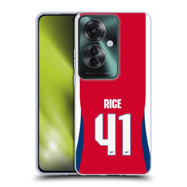 Arsenal FC 2024/25 Players Home Kit Declan Rice Soft Gel Case for OPPO Reno11 F 5G / F25 Pro 5G