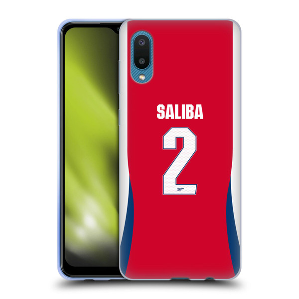 Arsenal FC 2024/25 Players Home Kit William Saliba Soft Gel Case for Samsung Galaxy A02/M02 (2021)