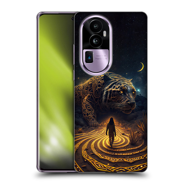 Shambhala Light Visionary Art Ethereal Graphics Big Cat Glow Soft Gel Case for OPPO Reno10 Pro+