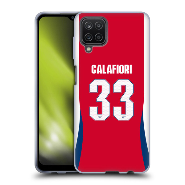 Arsenal FC 2024/25 Players Home Kit Riccardo Calafiori Soft Gel Case for Samsung Galaxy A12 (2020)