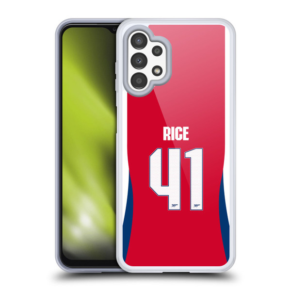 Arsenal FC 2024/25 Players Home Kit Declan Rice Soft Gel Case for Samsung Galaxy A13 (2022)
