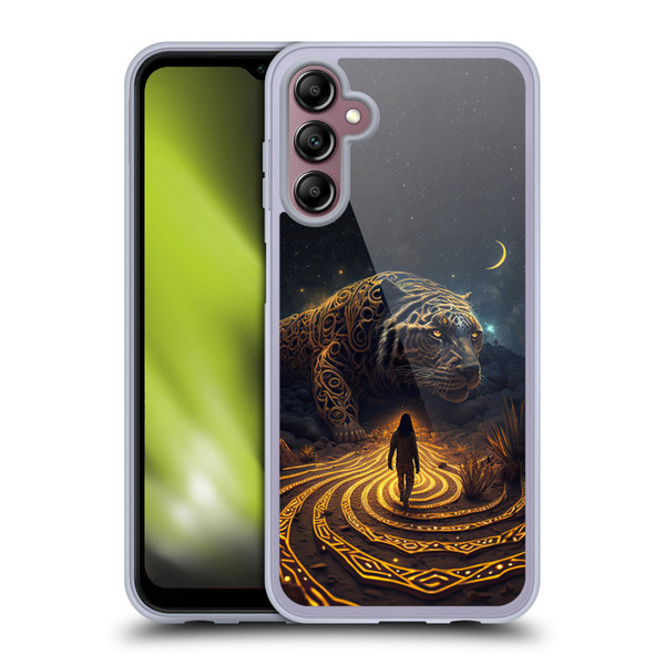 Shambhala Light Visionary Art Ethereal Graphics Big Cat Glow Soft Gel Case for Samsung Galaxy A14 5G