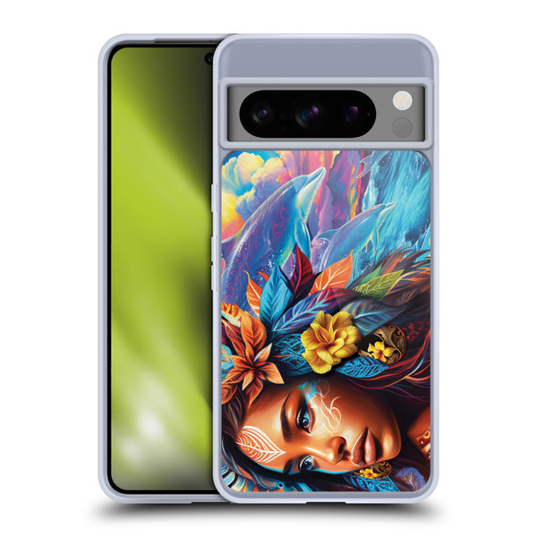Michael David Ward Psychedelic Art Ocean Spirit Soft Gel Case for Google Pixel 8 Pro