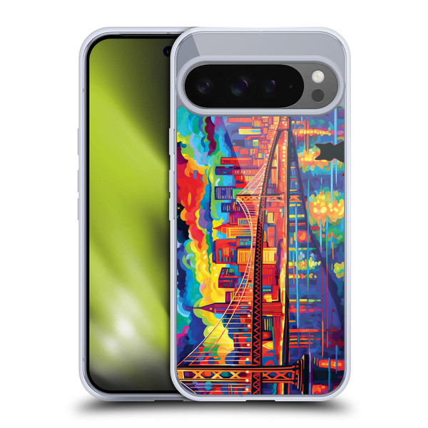 Michael David Ward Psychedelic Art Midnight In San Francisco Soft Gel Case for Google Pixel 9 Pro XL