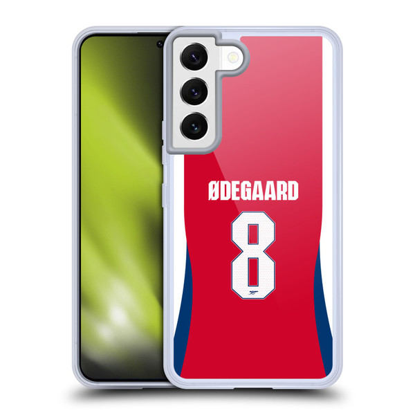 Arsenal FC 2024/25 Players Home Kit Martin Ødegaard Soft Gel Case for Samsung Galaxy S22 5G
