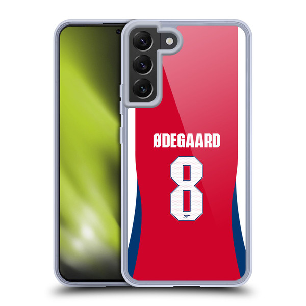Arsenal FC 2024/25 Players Home Kit Martin Ødegaard Soft Gel Case for Samsung Galaxy S22+ 5G