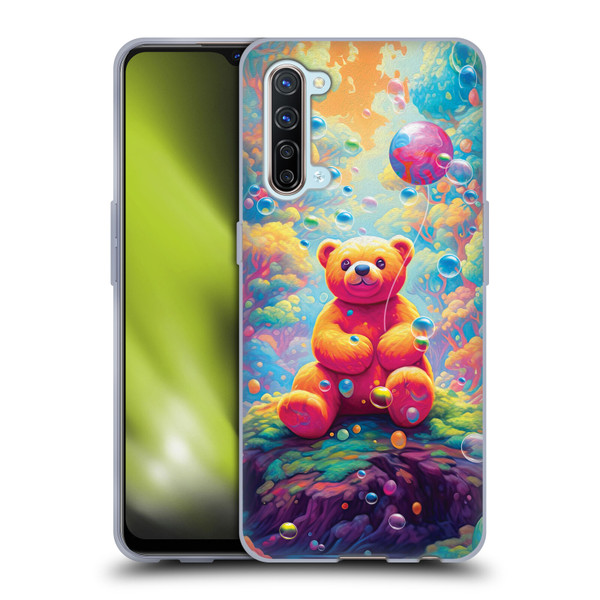 Michael David Ward Psychedelic Art Teddy Bear In Wonderland Soft Gel Case for OPPO Find X2 Lite 5G