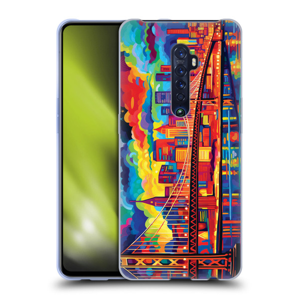 Michael David Ward Psychedelic Art Midnight In San Francisco Soft Gel Case for OPPO Reno 2