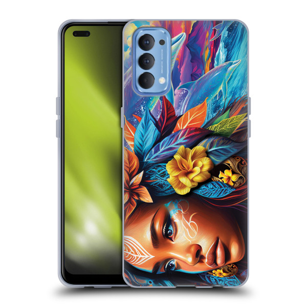Michael David Ward Psychedelic Art Ocean Spirit Soft Gel Case for OPPO Reno 4 5G