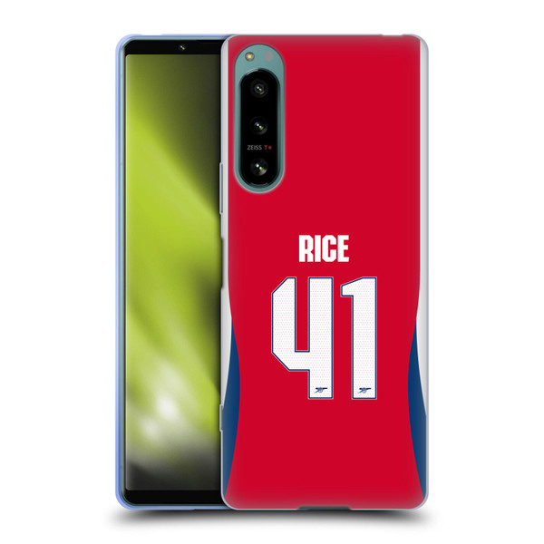 Arsenal FC 2024/25 Players Home Kit Declan Rice Soft Gel Case for Sony Xperia 5 IV