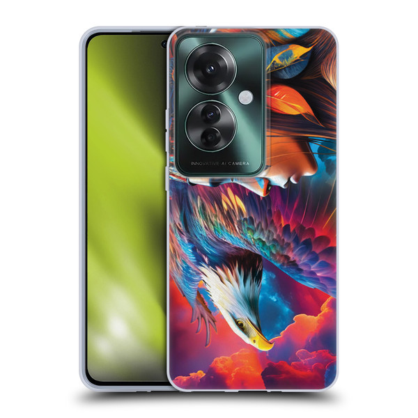 Michael David Ward Psychedelic Art Eagle Soft Gel Case for OPPO Reno11 F 5G / F25 Pro 5G