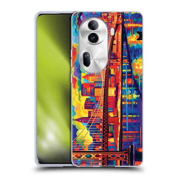 Michael David Ward Psychedelic Art Midnight In San Francisco Soft Gel Case for OPPO Reno11 Pro
