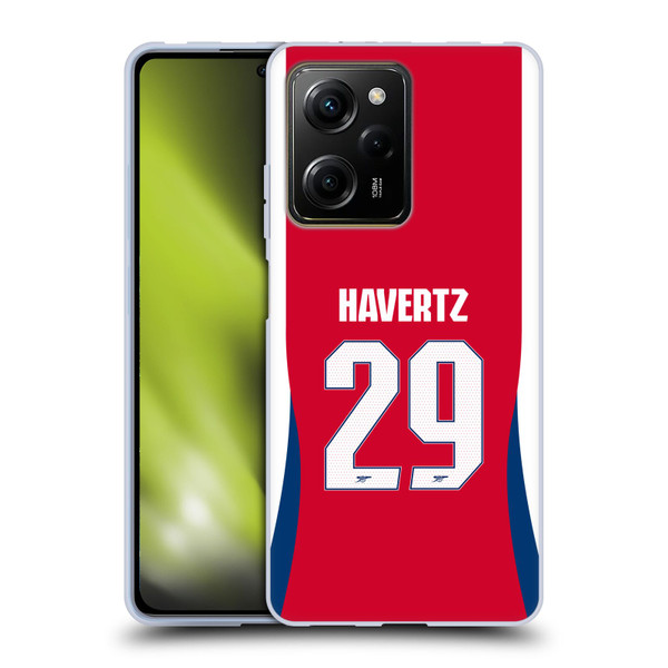 Arsenal FC 2024/25 Players Home Kit Kai Havertz Soft Gel Case for Xiaomi Redmi Note 12 Pro 5G
