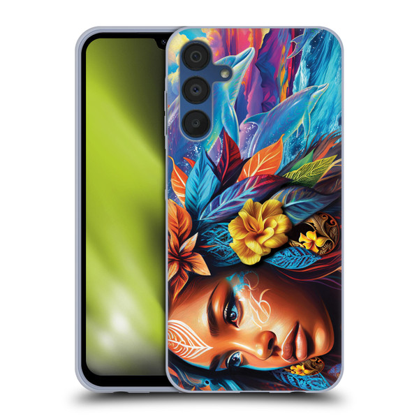 Michael David Ward Psychedelic Art Ocean Spirit Soft Gel Case for Samsung Galaxy A15