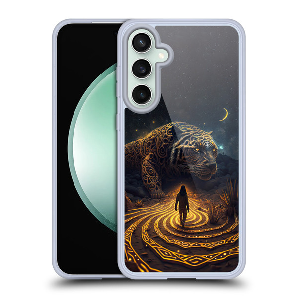 Shambhala Light Visionary Art Ethereal Graphics Big Cat Glow Soft Gel Case for Samsung Galaxy S23 FE 5G