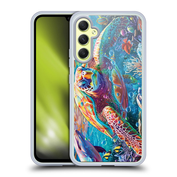 Michael David Ward Psychedelic Art Turtle Magic Soft Gel Case for Samsung Galaxy A34 5G