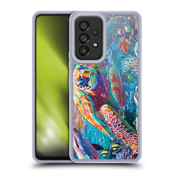 Michael David Ward Psychedelic Art Turtle Magic Soft Gel Case for Samsung Galaxy A53 5G (2022)