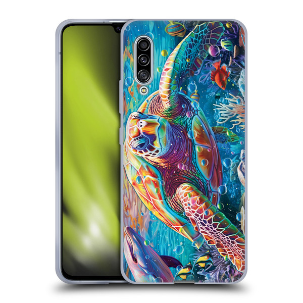 Michael David Ward Psychedelic Art Turtle Magic Soft Gel Case for Samsung Galaxy A90 5G (2019)