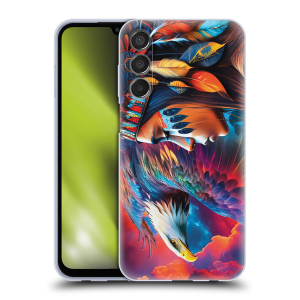 Michael David Ward Psychedelic Art Eagle Soft Gel Case for Samsung Galaxy M15/F15 5G