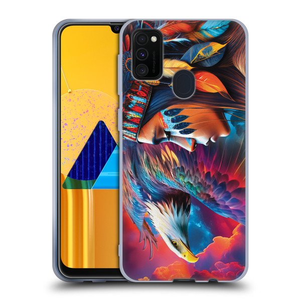 Michael David Ward Psychedelic Art Eagle Soft Gel Case for Samsung Galaxy M30s (2019)/M21 (2020)