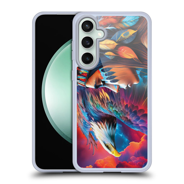Michael David Ward Psychedelic Art Eagle Soft Gel Case for Samsung Galaxy S23 FE 5G