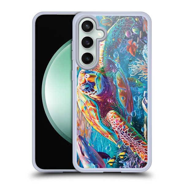 Michael David Ward Psychedelic Art Turtle Magic Soft Gel Case for Samsung Galaxy S23 FE 5G