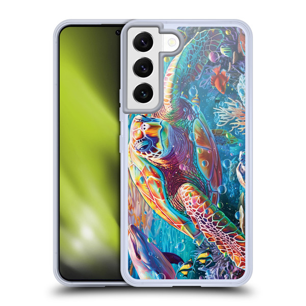 Michael David Ward Psychedelic Art Turtle Magic Soft Gel Case for Samsung Galaxy S22 5G