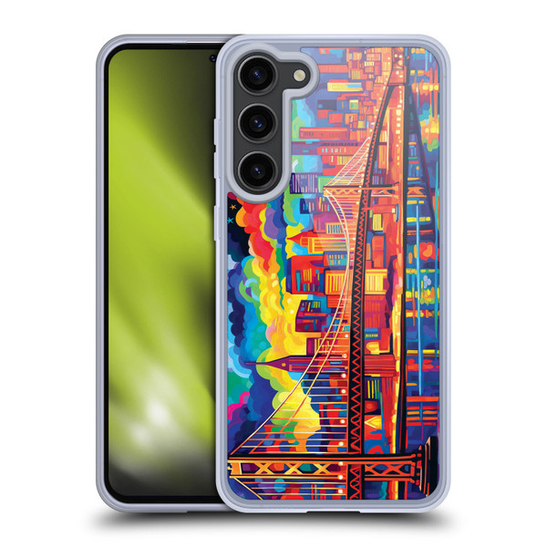 Michael David Ward Psychedelic Art Midnight In San Francisco Soft Gel Case for Samsung Galaxy S23+ 5G