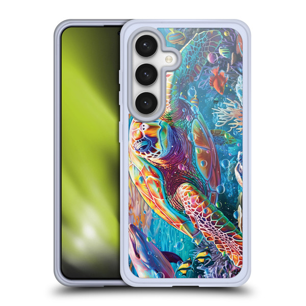 Michael David Ward Psychedelic Art Turtle Magic Soft Gel Case for Samsung Galaxy S24 5G