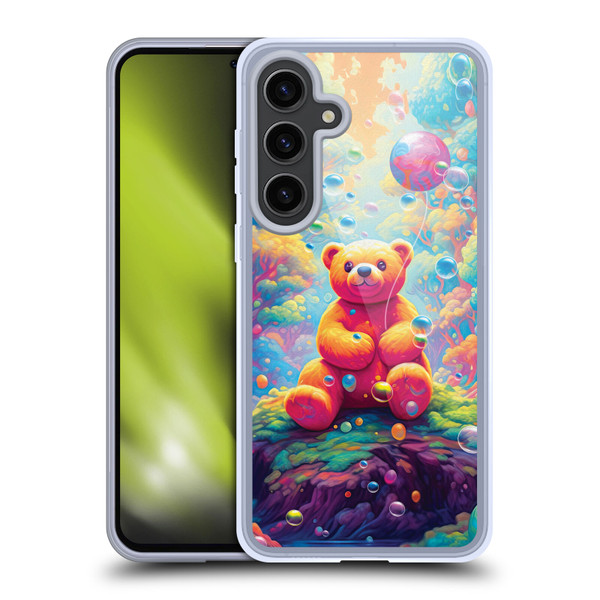 Michael David Ward Psychedelic Art Teddy Bear In Wonderland Soft Gel Case for Samsung Galaxy S24+ 5G
