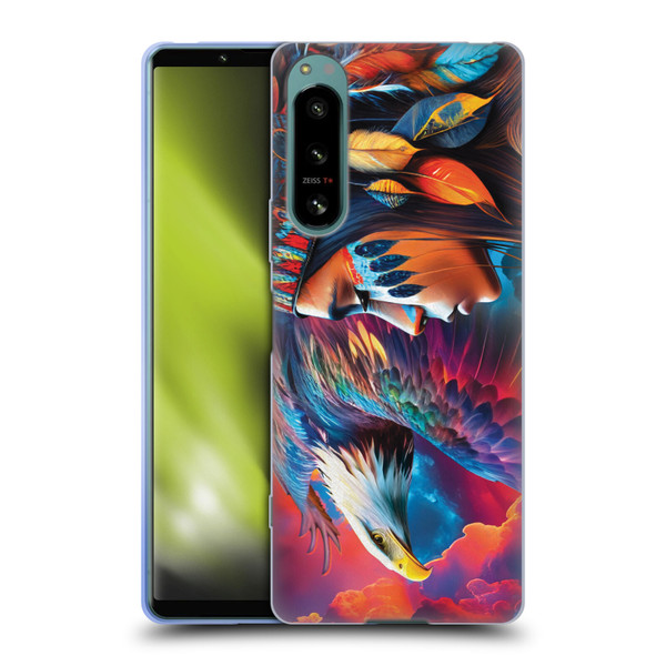 Michael David Ward Psychedelic Art Eagle Soft Gel Case for Sony Xperia 5 IV