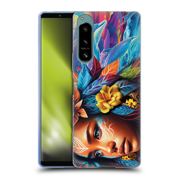 Michael David Ward Psychedelic Art Ocean Spirit Soft Gel Case for Sony Xperia 5 IV