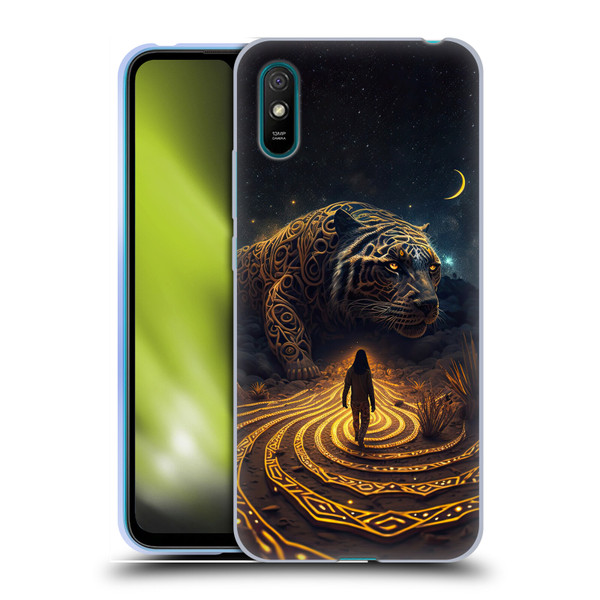 Shambhala Light Visionary Art Ethereal Graphics Big Cat Glow Soft Gel Case for Xiaomi Redmi 9A / Redmi 9AT