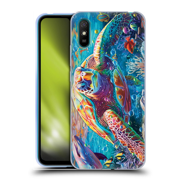 Michael David Ward Psychedelic Art Turtle Magic Soft Gel Case for Xiaomi Redmi 9A / Redmi 9AT