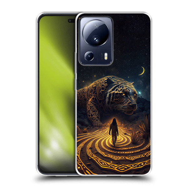 Shambhala Light Visionary Art Ethereal Graphics Big Cat Glow Soft Gel Case for Xiaomi 13 Lite 5G