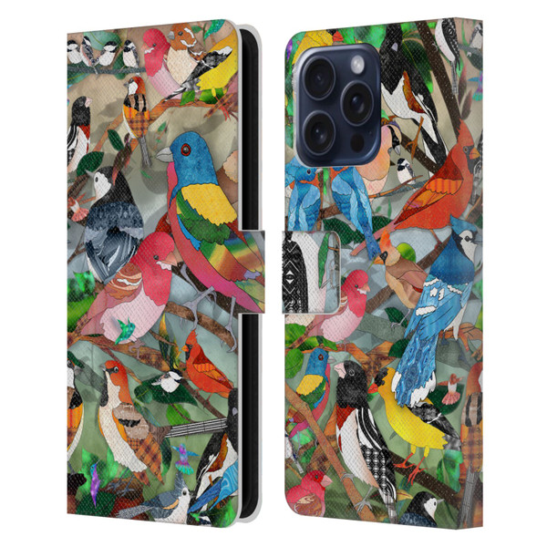 Suzan Lind Birds Medley 2 Leather Book Wallet Case Cover For Apple iPhone 16 Pro Max