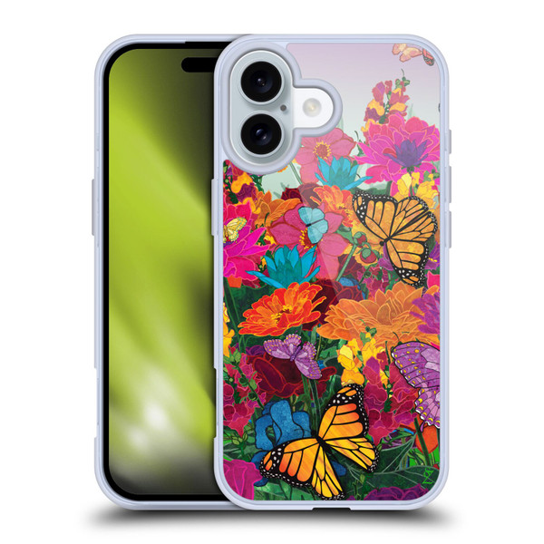 Suzan Lind Butterflies Garden Soft Gel Case for Apple iPhone 16