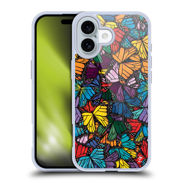Suzan Lind Butterflies Monarch Soft Gel Case for Apple iPhone 16