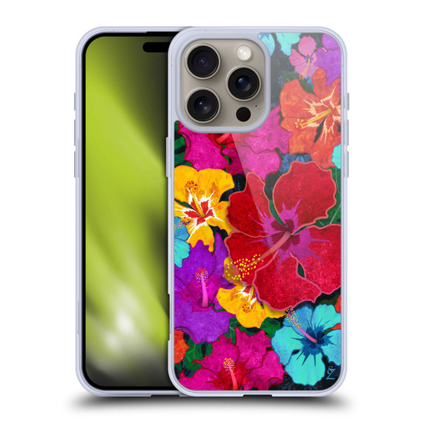 Suzan Lind Colours & Patterns Tropical Hibiscus Soft Gel Case for Apple iPhone 16 Pro Max