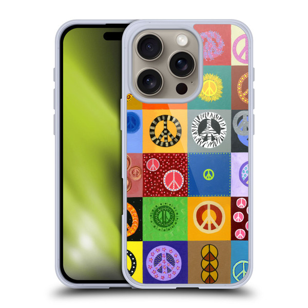 Suzan Lind Colours & Patterns Peace Quilt Soft Gel Case for Apple iPhone 16 Pro