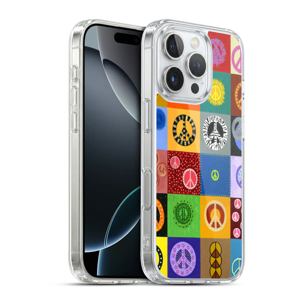 Suzan Lind Colours & Patterns Peace Quilt Soft Gel Case for Apple iPhone 16 Pro & MagSafe