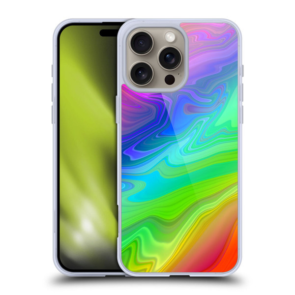 Suzan Lind Marble Rainbow Soft Gel Case for Apple iPhone 16 Pro Max