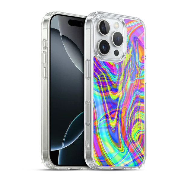 Suzan Lind Marble Illusion Rainbow Soft Gel Case for Apple iPhone 16 Pro & MagSafe