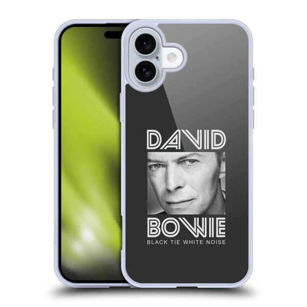 David Bowie Album Art Black Tie Soft Gel Case for Apple iPhone 16 Plus