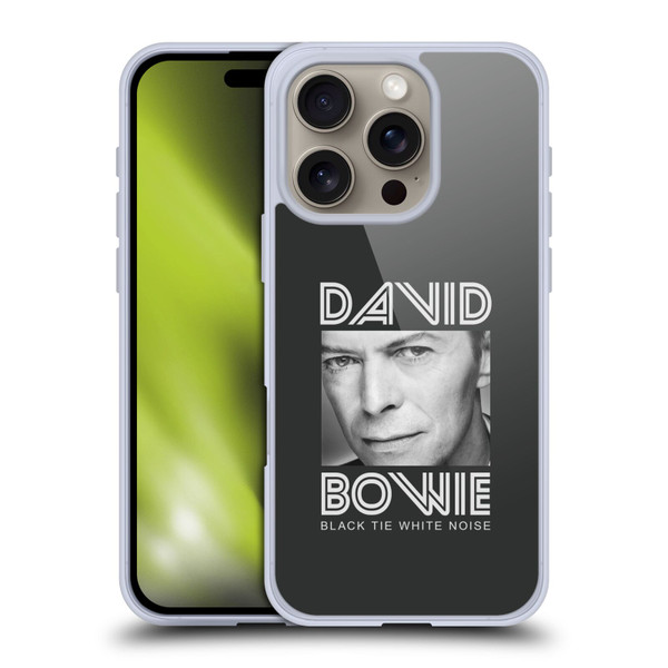 David Bowie Album Art Black Tie Soft Gel Case for Apple iPhone 16 Pro