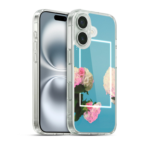 The 1975 Key Art Roses Blue Soft Gel Case for Apple iPhone 16 & MagSafe