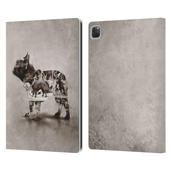 Klaudia Senator French Bulldog Vintage Leather Book Wallet Case Cover For Apple iPad Pro 13 M4 2024