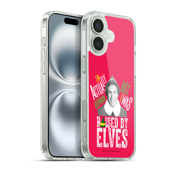 Elf Movie Graphics 1 Raised By Elves Soft Gel Case for Apple iPhone 16 Plus & MagSafe