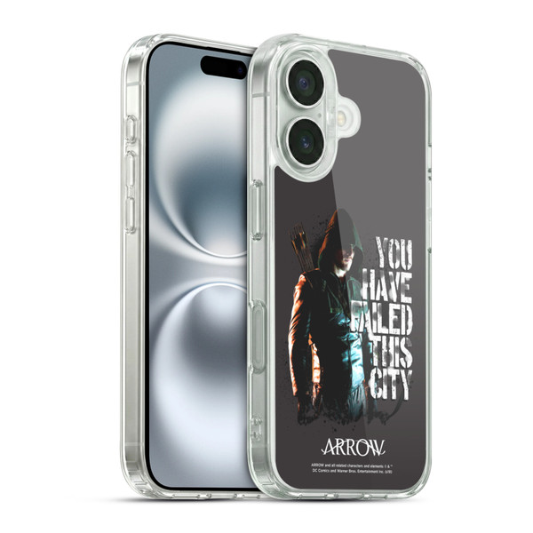 Arrow TV Series Graphics You Have Failed This City Soft Gel Case for Apple iPhone 16 & MagSafe