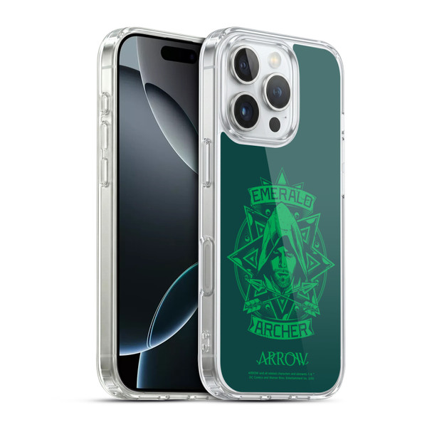 Arrow TV Series Graphics Archer Illustration Soft Gel Case for Apple iPhone 16 Pro & MagSafe